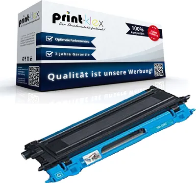 Produktbild von Print-Klex Kompatible Tonerkartusche kompatibel mit Brother HL4040CN HL4050CDN HL4050CDNLT HL4070CDW MFC9440CDW MFC9440CN TN-135C TN 135C TN135C TN 135 C Cyan Blau - Office Quantum Serie