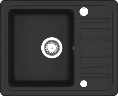 Obrázek produktu pro vidaXL Granitový dřez Single Bowl Black