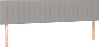 Immagine prodotto di vidaXL Testiere 2 pz. Tessuto grigio chiaro 100x5x78/88 cm