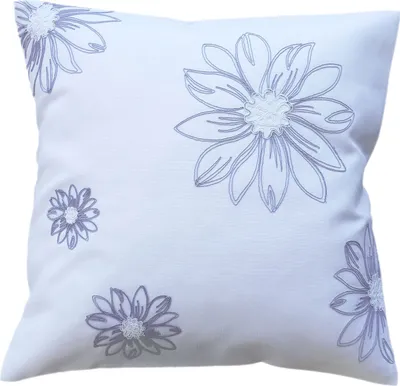 Produktbild von Stickerei Blüten Blätter Frühling Sommer 40 x 40 cm Kissenhülle