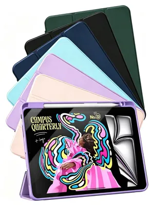 Produktbild von ProCase Hülle für iPad Air 11 Zoll (M3 2025/M2 2024)/ iPad Air 6/5/4 Gen 10,9 Zoll (2022/2020) mit Stifthalter, Case Cover für iPad Air 11”/10,9” -Lila