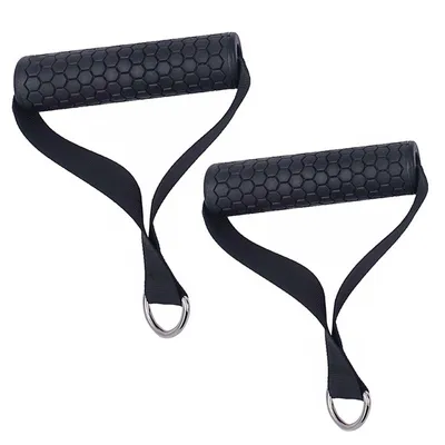 Produktbild von INF 2er-Pack Widerstandsbandgriffe, Übungsbandgriffe für das Klimmzugtraining Schwarz