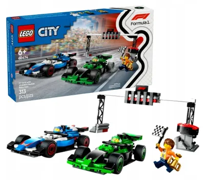 Obrázok produktu pre LEGO City F1® Grid s pretekárskymi autami VCARB a Sauber, Stavebnica, 6 rok / roky, Plast, 313 kusov, 490 g