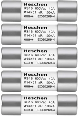 Produktbild von Famanu Sicherung keramisch 14x51mm 40A 600VAC 100kA aR - kurzschlussgeschützt