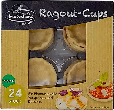 Produktbild von Hack’s Hausbäckerei Ragout Cups 24 Stck. vegan Buffet Fingerfood