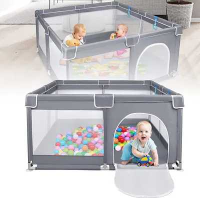Produktbild von ACXIN Baby Laufgitter Laufstall Absperrgitter Aktivitätszentrum Netz Laufgitterzelt mit Rutschfester Basis Tragbares Sicherheitsspielplatz (127 x 127 cm)