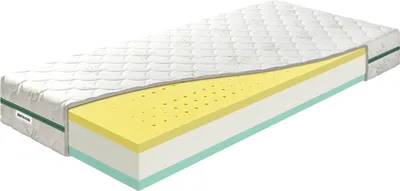 Produktbild von Schaummatratze Benab Zero Bio&Natural 21 Matratze 90 x 190 cm H3 / H4 hart 21 cm hohe Schaummatratzen, Aloe Vera, Antibakteriell, BIO Schaum, PUR