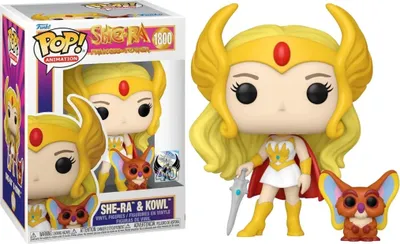 Productafbeelding van Masters of the Universe POP! & Buddy Vinyl Figuur: She-Ra met Kowl, 9 cm