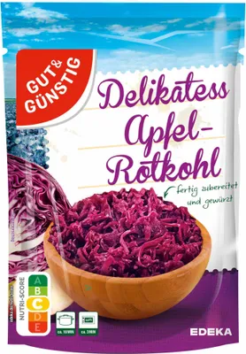 Produktbild von Gut & Günstig Delikatess Apfelrotkohl fruchtig-frisch tafelfertig (400g Packung)