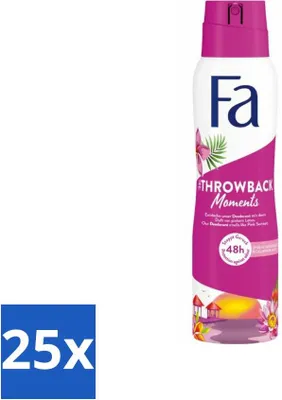 Obrázok produktu pre Fa dezodorant v spreji Throwback Moments 150 ml - hodnotné balenie - 25 kusov