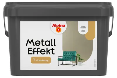 Produktbild von Alpina Effektfarbe Metall Effekt Grundierung Gold 2,5L