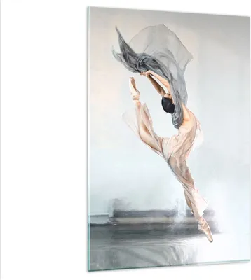 Produktbild von Bilder auf glas - Einteilig - Tanz Frau Ballerina - 80x120cm - Glasbilder - Wandbilder - Bilder - zum Aufhängen bereit - Wanddekoration aus Glas - Glas Bilder - Wandbild auf Glas - GPA80x120-5030