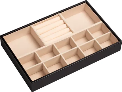 Produktbild von ADEL DREAM Stapelbares Schmucktablett Schmuckschatpfanne Aufbewahrung Schublade Lagerung-1 Folien Schmuck Aufbewahrung Damen Schmuckschatpfe.