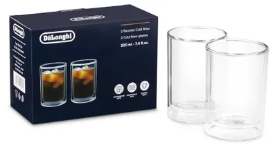 Produktbild von De'Longhi Cold Brew DLSC324 Coffee Gläser, Doppelwandige Thermogläser, 2er-Set,