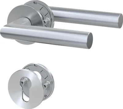 Zdjęcie produktu dla BASI – zestaw rozet – ZB 3220 – płaskie rozety magnetyczne 3 mm – stal nierdzewna – otwory na wkład profilowy – 7308-3208