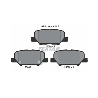 Produktbild von Textar Bremsbeläge hinten für Citroen Mazda Mitsubishi Peugeot