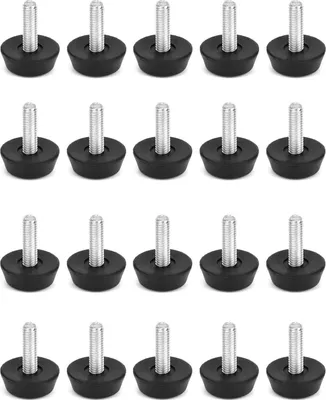 Produktbild von QWORK Möbelfüße Stellfüße M6x20mm 20 Stück Schwarz