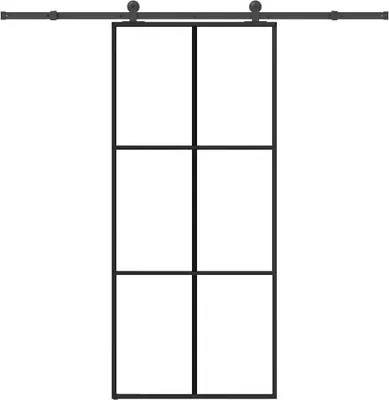 Produktbild von Schiebetür mit Beschlag 90x205 cm ESG-Glas & Aluminium