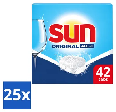 Produktbild von 25 x Sun Original Spülmaschinentabs - Vorteilspackung - 25 Stücke