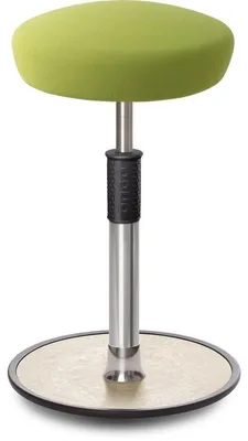 Produktbild von Sitz- Stehhocker Free Tall Hutsitz Gestrick Hellgrün chrom /cremeweiß.