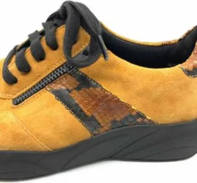 Imagen del producto de Zapatillas deportivas con cordones para mujer, color naranja