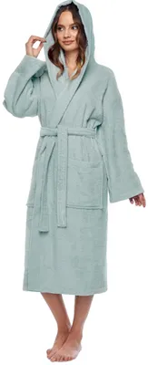 Imagen del producto de Arus, bata de baño para mujer, color: verde claro, talla: S