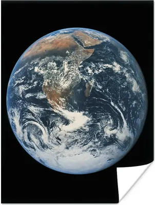 Produktbild von MuchoWow® Poster Der Planet Erde gegen einen dunklen Himmel 60x80 cm - Schlafzimmer Dekoration