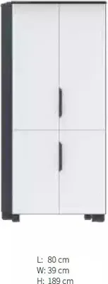 Immagine prodotto di Mobili da studio Armadio bianco e nero Mobili da ufficio Credenza moderna