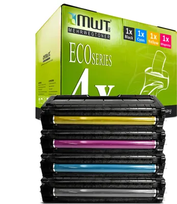 Produktbild von 4 Mehrwegtoner kompatible Lasertoner ersetzt Ricoh TYPESPC310HE 406479 406480 406481 406482 Mehrfarbig