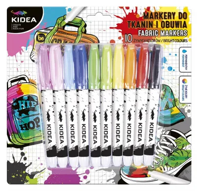 Obrázek produktu pro Popisovač obuvi a látek 10 barev Kidea MOT10KA