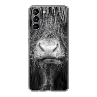 Produktbild von MuchoWow® Handyhülle Schutzhülle Hülle für Samsung Galaxy S21 Schottischer Highlander - Haare - Tiere Silikon Softcase Handy Hülle - Softcase