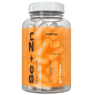 Produktbild von nowmax® Selen + Zink 200 µg + 15 mg – Nahrungsergänzung, 90 Kapsel