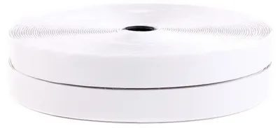 Imagen del producto de Cinta adhesiva de velcro - 25 metros de parte con ganchos y 25 metros de parte con bucles - Extra resistente, 20 mm de ancho, color blanco