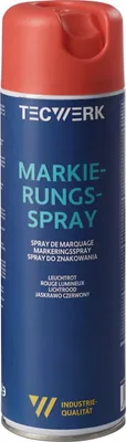 Produktbild von Markierungsspray leuchtrot 500ml Spraydose TECWERK