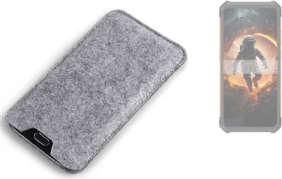 Produktbild von K-S-Trade Filz Handyhülle kompatibel mit Cubot KingKong ES Schutzhülle Filztasche Filz Tasche Case Sleeve Handy Hülle Filzhülle grau