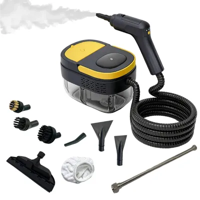 Immagine prodotto di Pulitore a vapore da 2500 W - Modello portatile - Serbatoio da 1600 ml - Vapore regolabile su 3 livelli - Riscaldamento rapido in 10–15 s - Autonomia >30 min - Grigio scuro