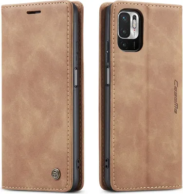 Produktbild von Redmi Note 10 5G Hülle, Retro Kunstledertasche mit Standfunktion Schutzhülle für Xiaomi Redmi Note 10 5G Braun