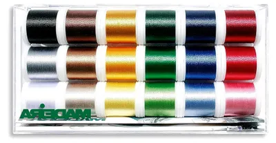 Produktbild von Stickbox Polyneon 18 Farben à 400 m