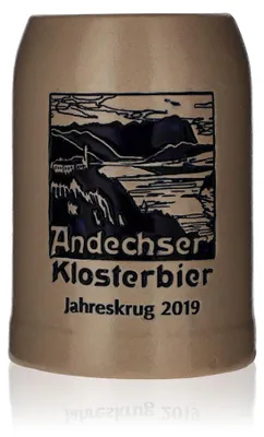 Produktbild von Andechs Tonkrug Bierglas 0,5l Sammler Liebhaber Jahreskrug 2019 Sonderedition