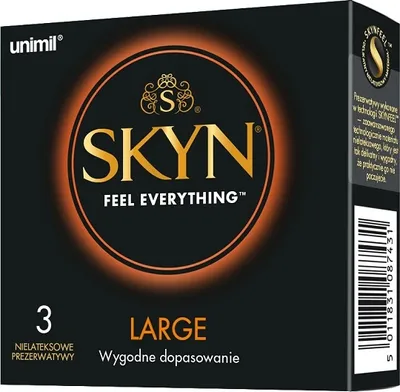 Produktbild von Skyn Unimil große latexfreie Kondome, 3 Stück