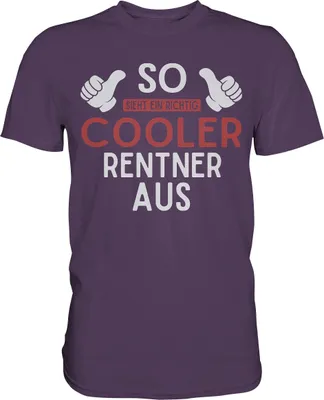 Produktbild von Cooler Rentner Lustiges Ruhestand T-Shirt – Urban Purple / 3XL