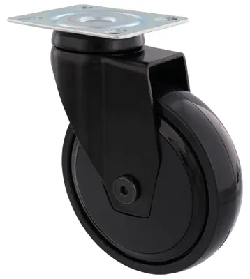 Image de WAGNER Design 3C - Roulette souple - Diamètre : Ø 100 mm, couleur : noir, roulement à billes, plaque de fixation, capacité de charge : 80 kg - 01220701