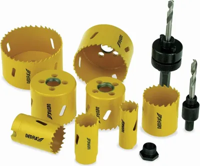 Obrázek produktu pro DEDRA sada vykružovacích pil Bim, 8ks (20,25,32,40,44,51,64,73mm), 2* unašeč, 08WZ03