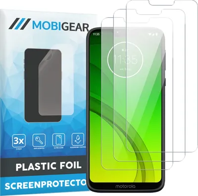 Produktbild von Mobigear  Motorola Moto G7 Displayschutz Schutzfolie - Hüllenfreundlich (3er Pack)