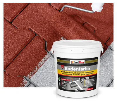 Produktbild von Isolbau Bodenfarbe Rustikalrot 20 kg Betonfarbe Bodenbeschichtung wasserfest