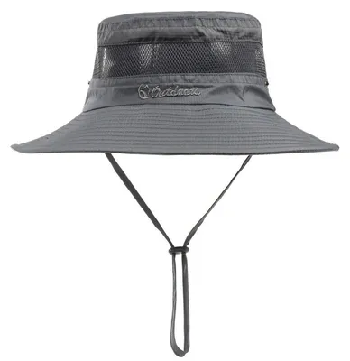 Produktbild von Einfarbiger Fischerhut mit breiter Krempe – atmungsaktiver Sonnenhut für Outdoor, Sommer und Strand, für Damen und Herren,Dark Grey