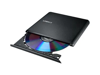 Produktbild von Lite-On ES1, Schwarz, Ablage, Desktop / Laptop, DVD±RW, USB 2.0, CD, CD-R, CD-ROM, CD-RW, DVD, DVD+R, DVD+R DL, DVD+RW, DVD-R, DVD-R DL, DVD-ROM, DVD-RW