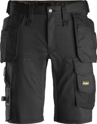 Produktbild von Snickers AllroundWork Stretch Arbeitsshorts m. Holstertaschen Schwarz-44