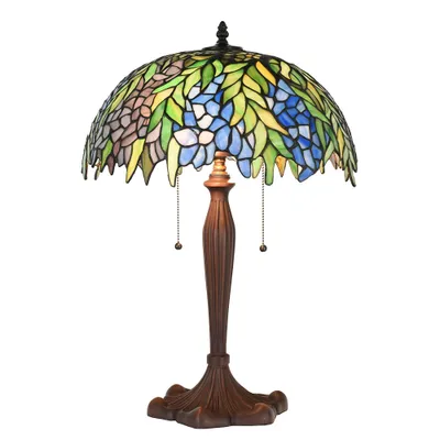 Produktbild von Clayre & Eef Tiffany Tischlampe Ø 41x60 cm Grün Glas