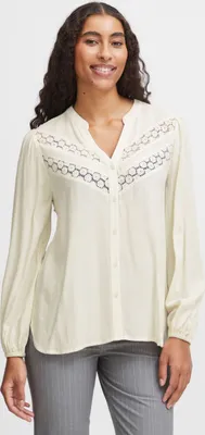 Produktbild von b.young BYHABINE VNECK SHIRT Damen Bluse Langarmbluse V-Ausschnitt 100% Viskose (LENZING™ ECOVERO™) regular fit